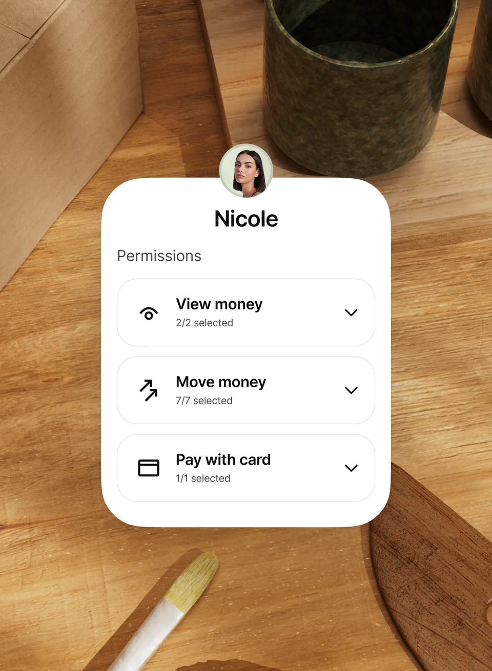 UI illustration of team permissions