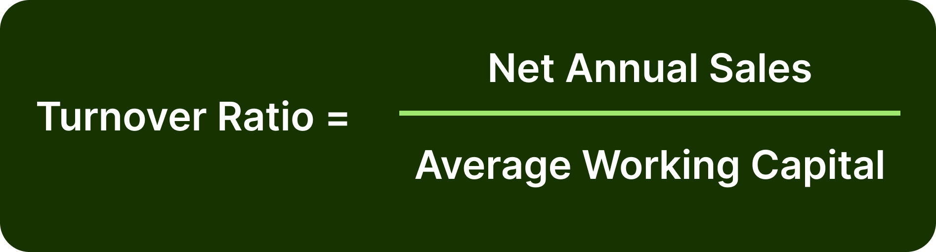 working capital turnover