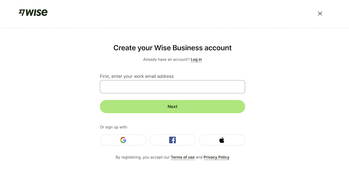 Enter business email