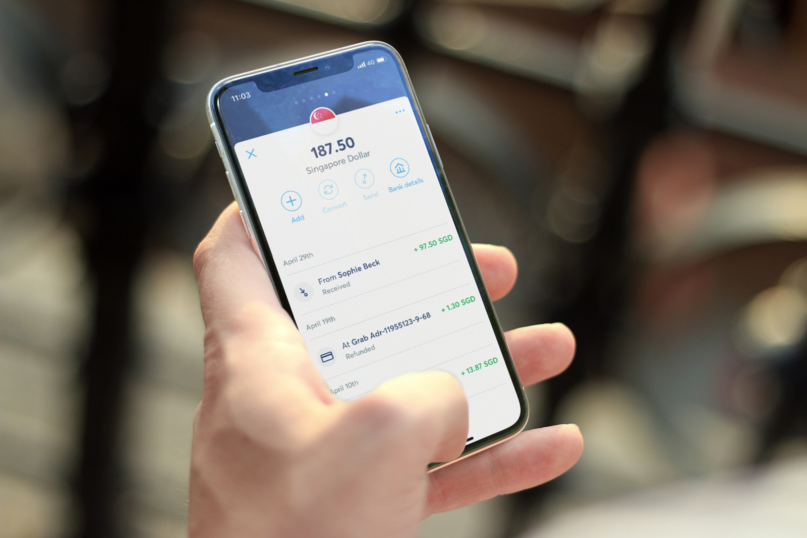 Get your own Singapore bank details - Wise