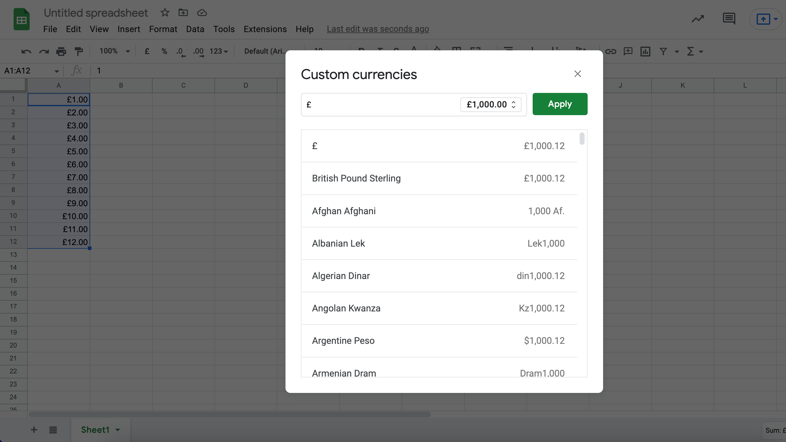Google-Sheets-currency-formatting