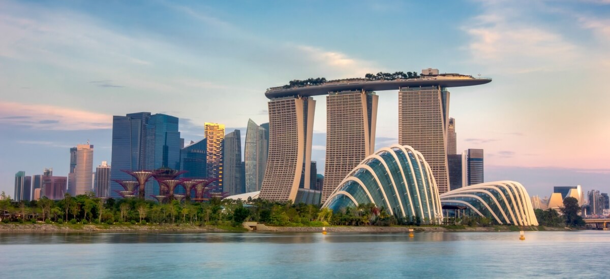 Die Skyline von Singapur