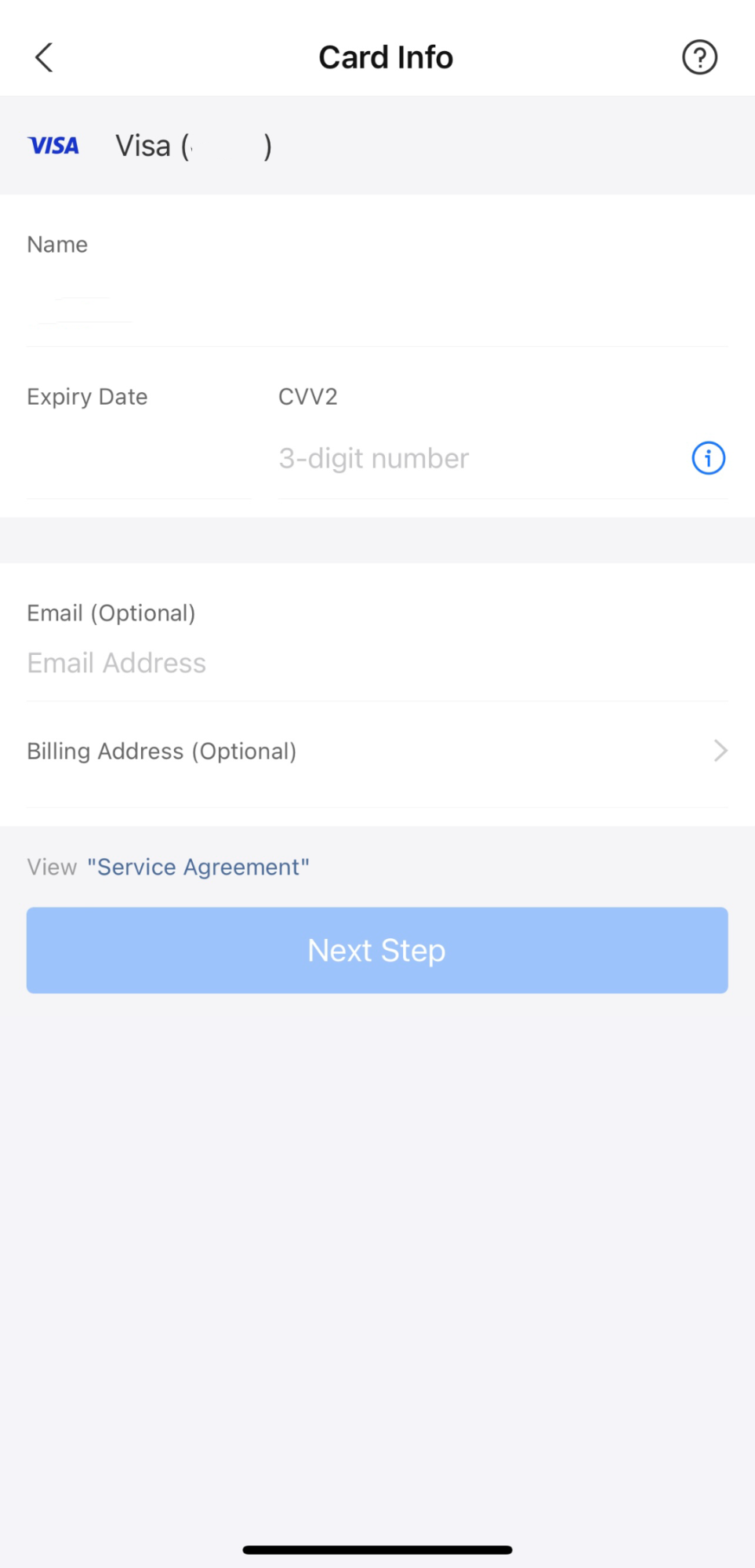how to add wise card to alipay step 3 fill wise card info