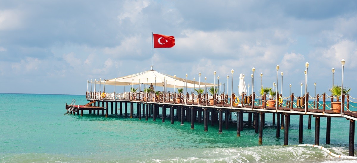 Turkish pier by the sea