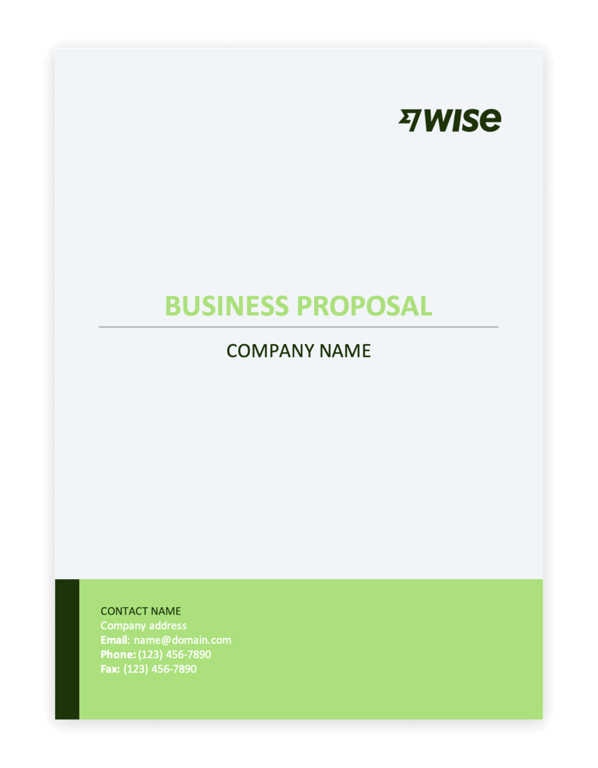 Free business proposal template in Word