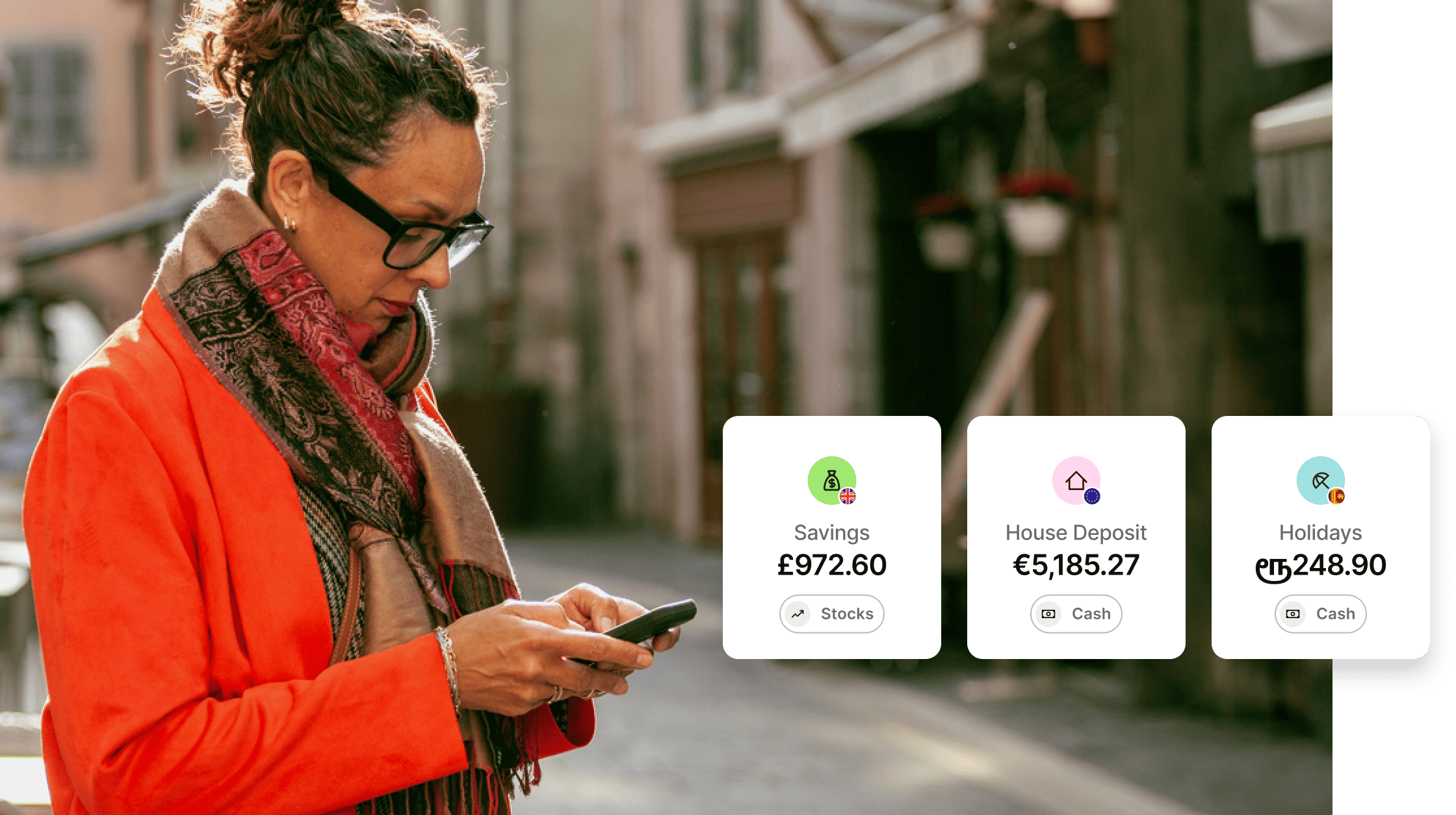 Wise app helps you set money aside in different currencies
