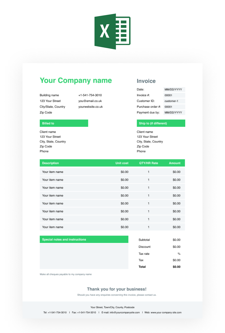 Free Invoice Template - Download and Send Invoices Easily - Wise