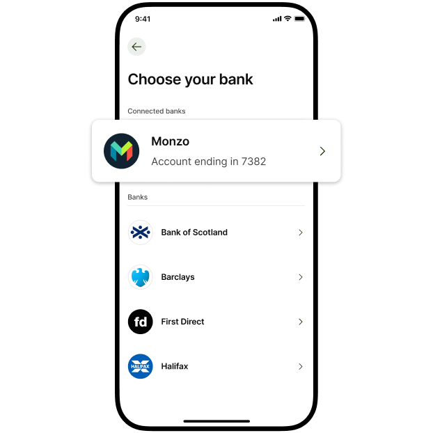 Connect your Monzo account
