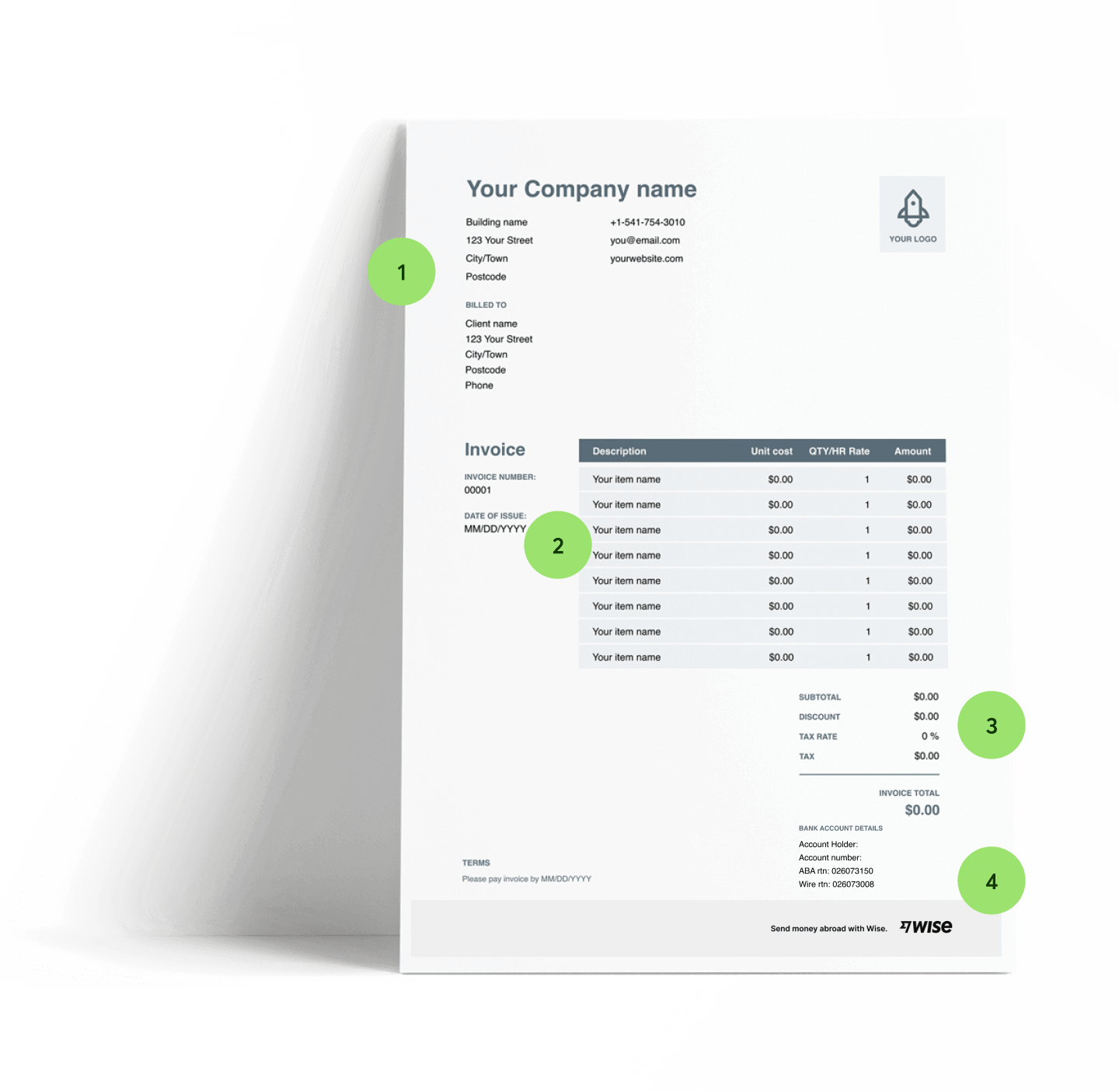 How to write a consulting invoice?