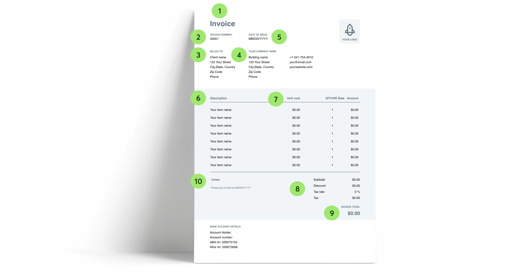 key elements of an invoice