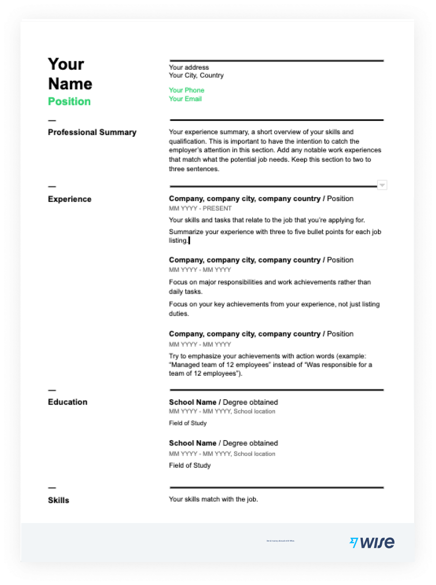 Resume  Freelancer