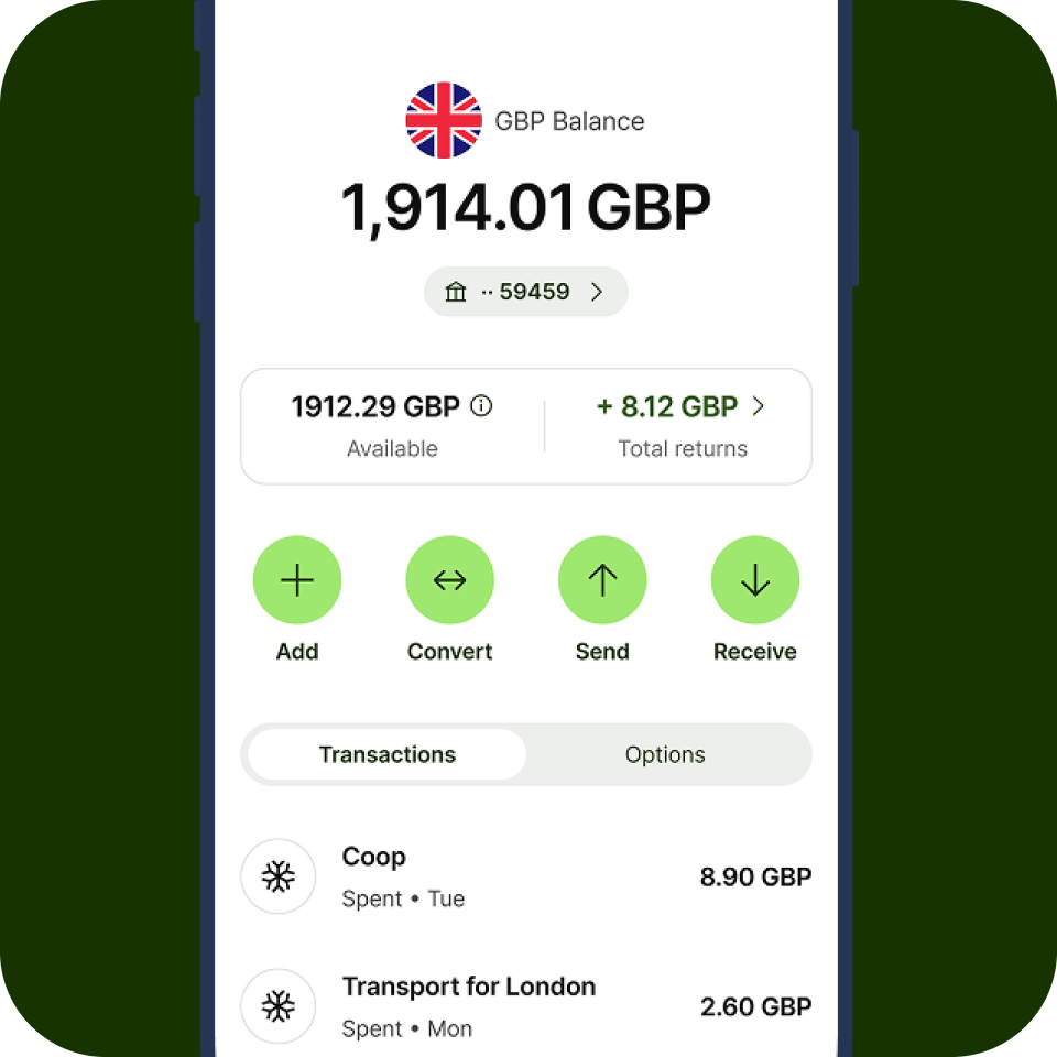 Directly from Wise’s local bank account