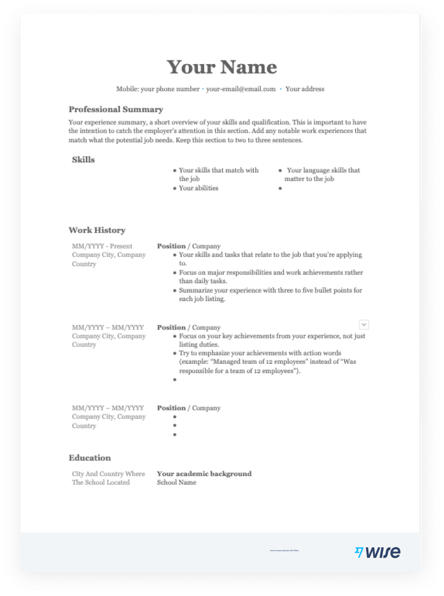 Google Docs Resume Template. Simple Resume Template Google Docs and CV  Design. 