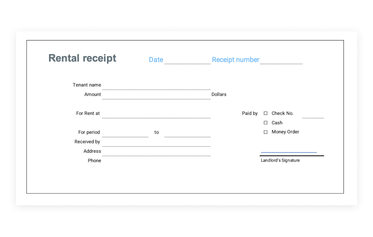 100 Free Receipt Templates  Print & Email Receipts as PDF