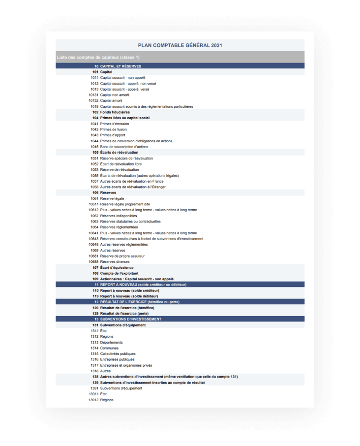 Plan Comptable G N Ral Pdf T L Chargez Pcg En Pdf Wise