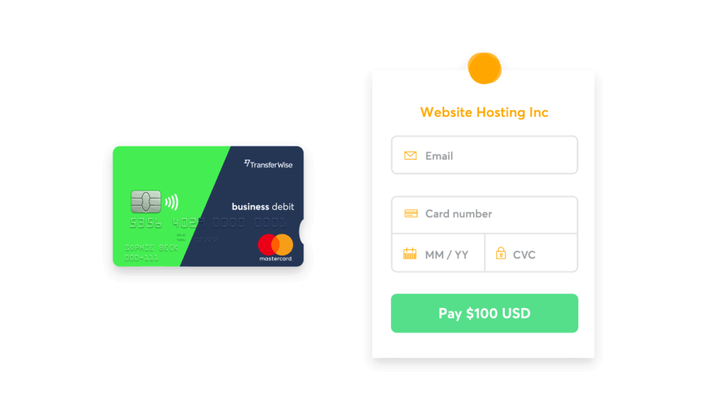 An input form and bank card