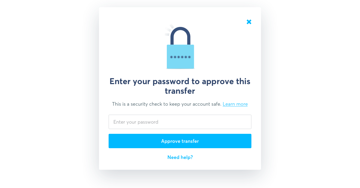 Approve Transfer on web