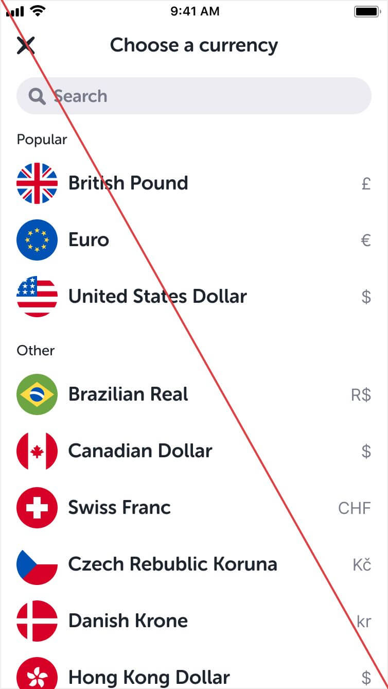 Choosing a Currency Don't Do