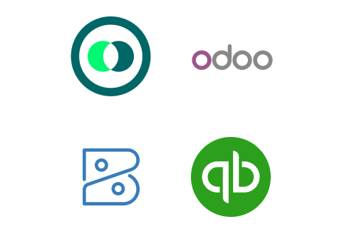 Affichage de plusieurs icônes représentant les logos de différents logiciels de comptabilité.