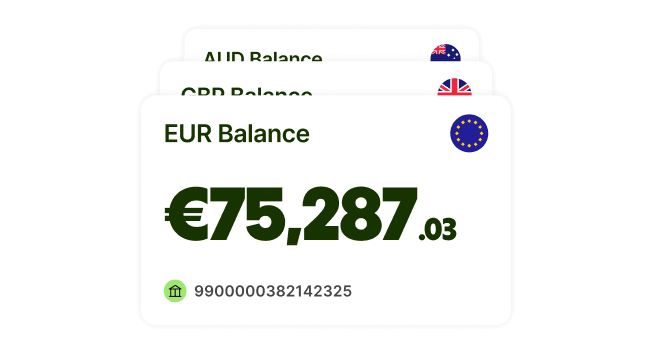 Le total d'une balance Wise affichant 75 287,03 EUR.